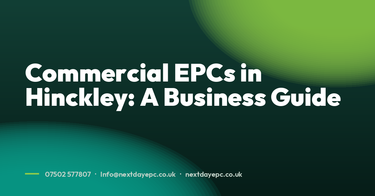 Commercial EPCs in Hinckley: A Business Guide