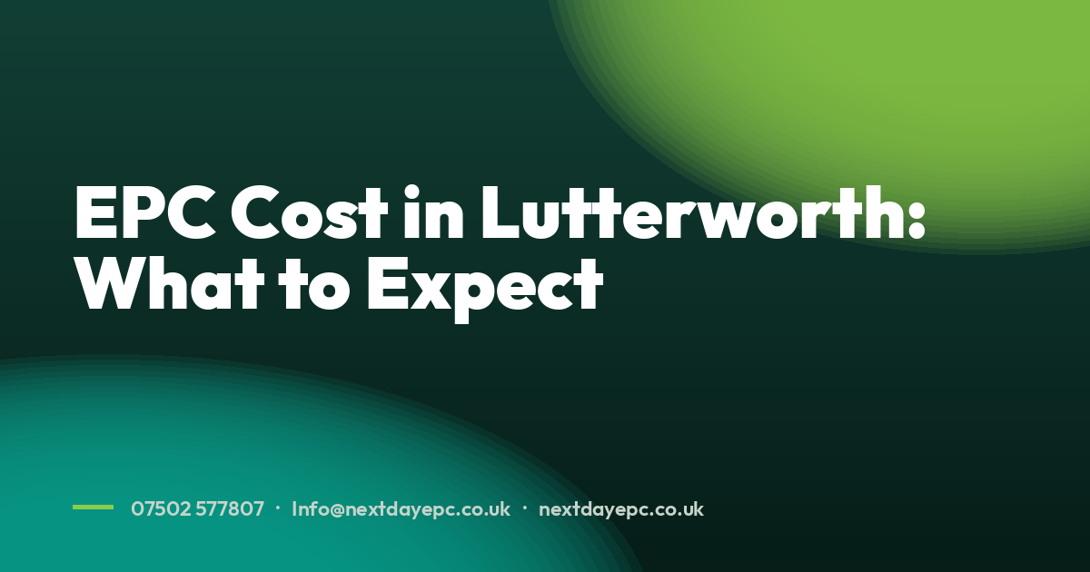 EPC Cost in Lutterworth: What to Expect
