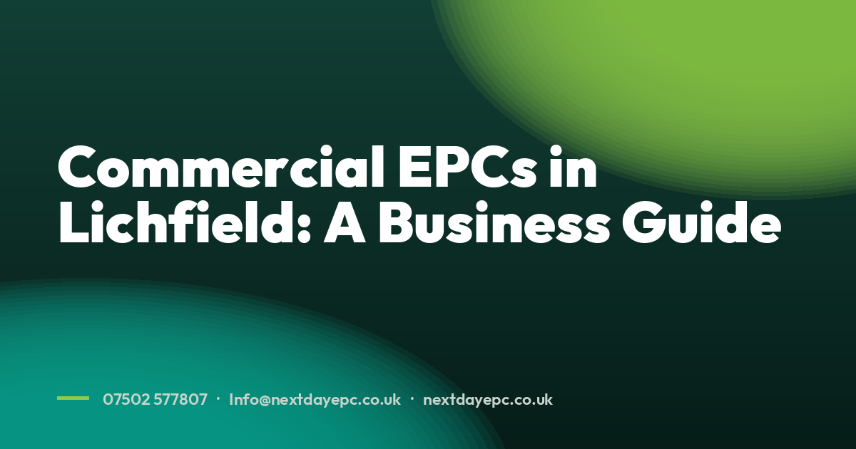 Commercial EPCs in Lichfield: A Business Guide