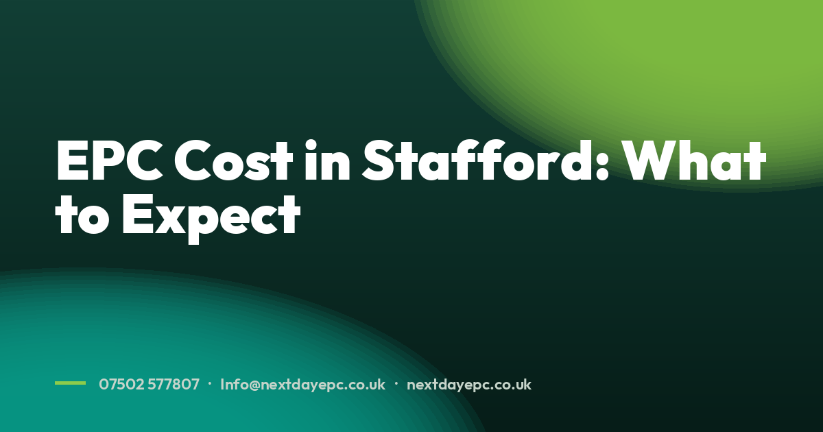 EPC Cost in Stafford: What to Expect